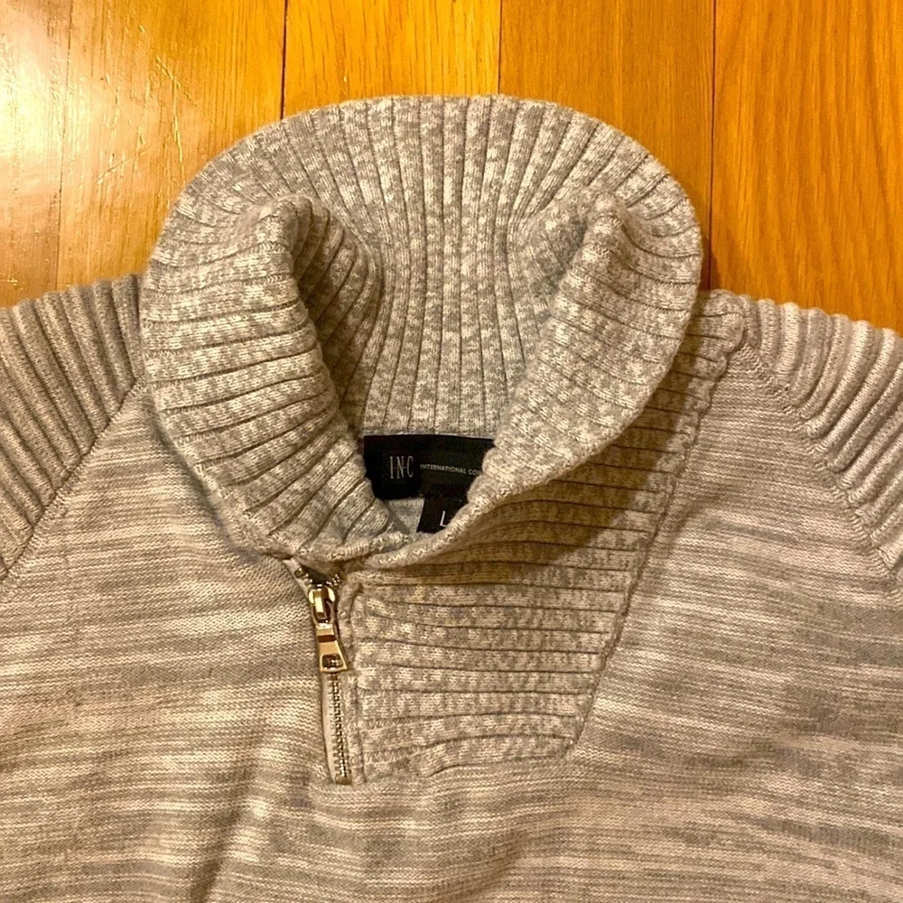 INC Heather Gray Sweater Mens Large